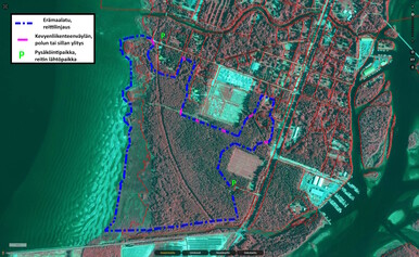 Hietasaaren erämaalatu-tyylinen maastohiihtoreitti