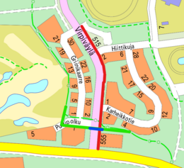 Virpiväylän kevyenliikenteen ja hiihtoreitin järjestelyt