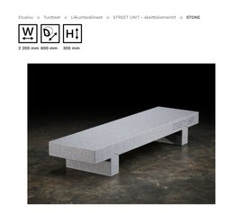 Skeitattavia penkkejä Hiukkavaaran aukiolle